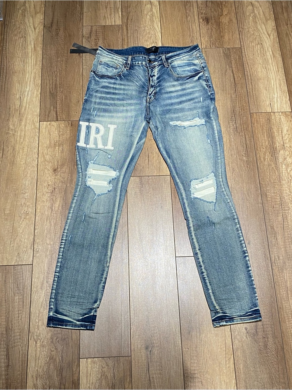 Amiri Mens Blue Slim Skinny ripped Jeans Waist Size 36 NWT